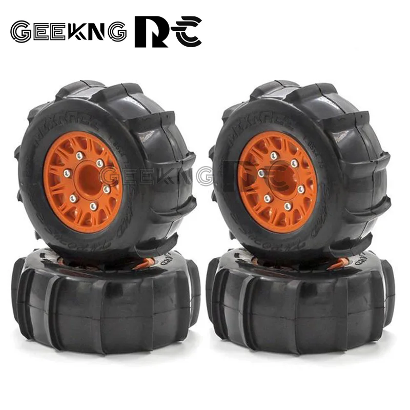 

4PCS 1/10 Sand Wheel Short Course Tires for RC Buggy Truck HQtoys 727 REMOHOBBY Traxxas Slash Trx-4 Vkar V1 Arrma HSP HPI Tamiya