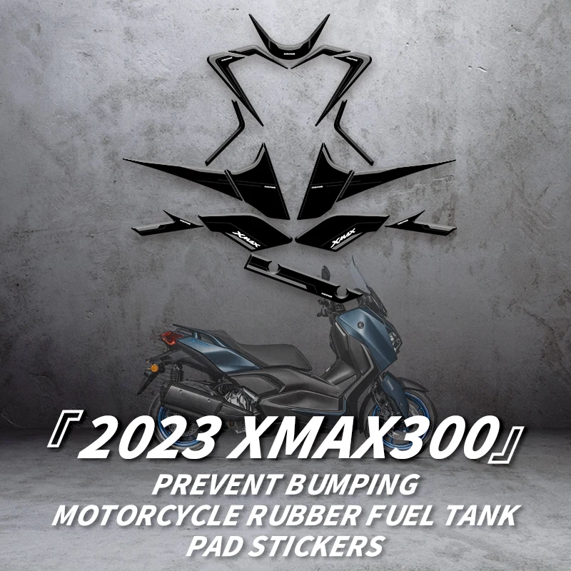 For 2023 YAMAHA XMAX300 anti-collision rubber tank sticker body 3M protection anti-scratch modification accessories Decoration