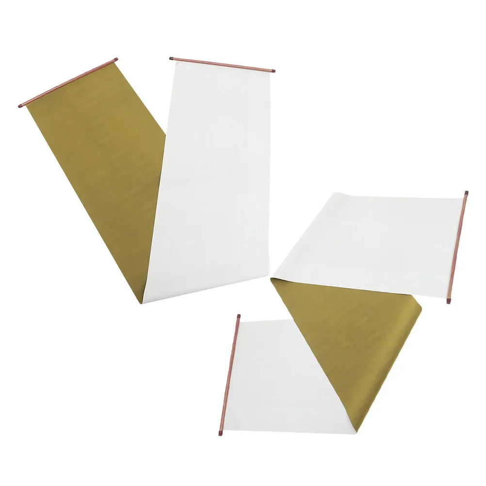 2Pcs 서예 물 쓰기 천 모조 Xuan 종이 접이식 롤업 전통 중국어 붓 연습 시트 재사용 가능