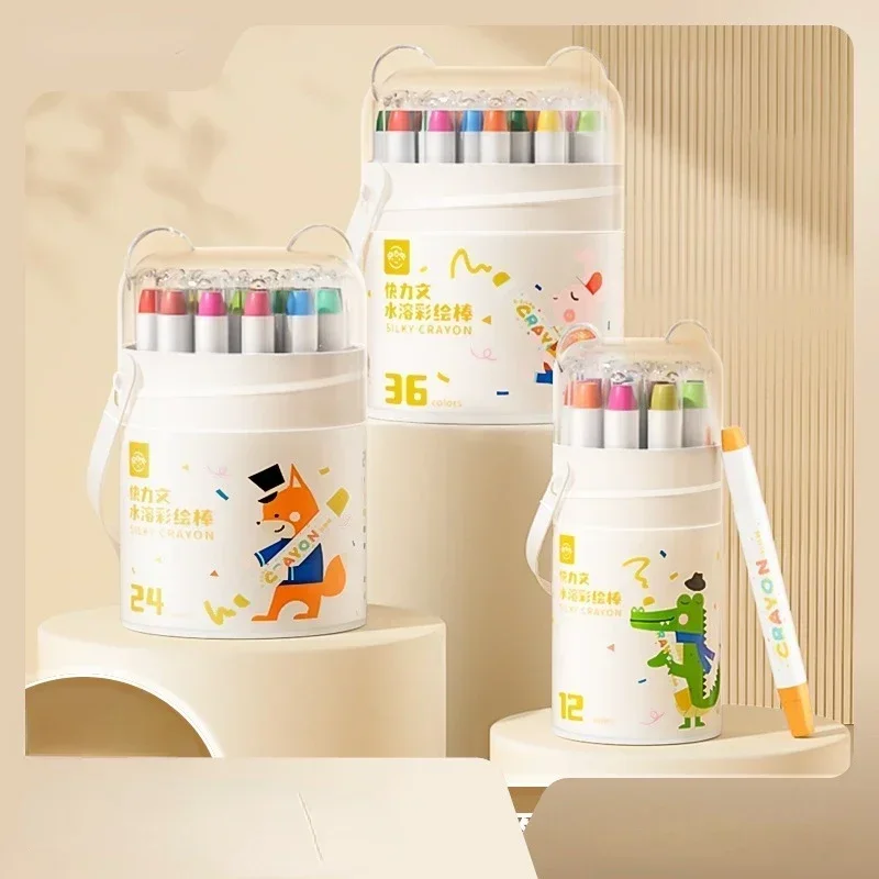 12/24/36/48 Colors Crayon Oil Painting Stick Set Not Dirty Hands Safe Washable Children's Paintbrush Colorful oil pastels,triangular crayons set