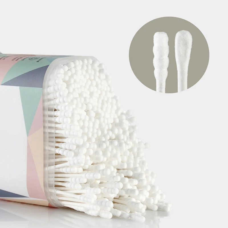 Cotton Swabs 400 Pcs Fine Paper Stick Double Screw Baby Safety Clean Ears Health Tampons