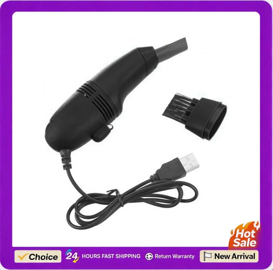 USB Mini Portable Keyboard Vacuum Cleaner – Low Noise, Large Capacity