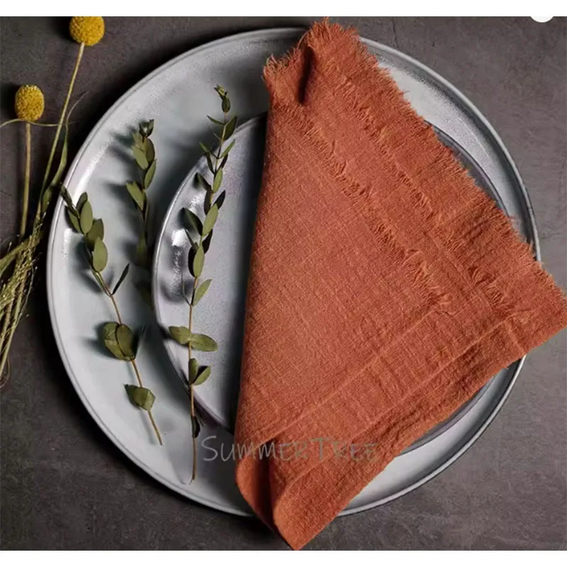 Large Cotton Gauze Napkins - Rustic Muslin Tea Towels for Wedding Decor