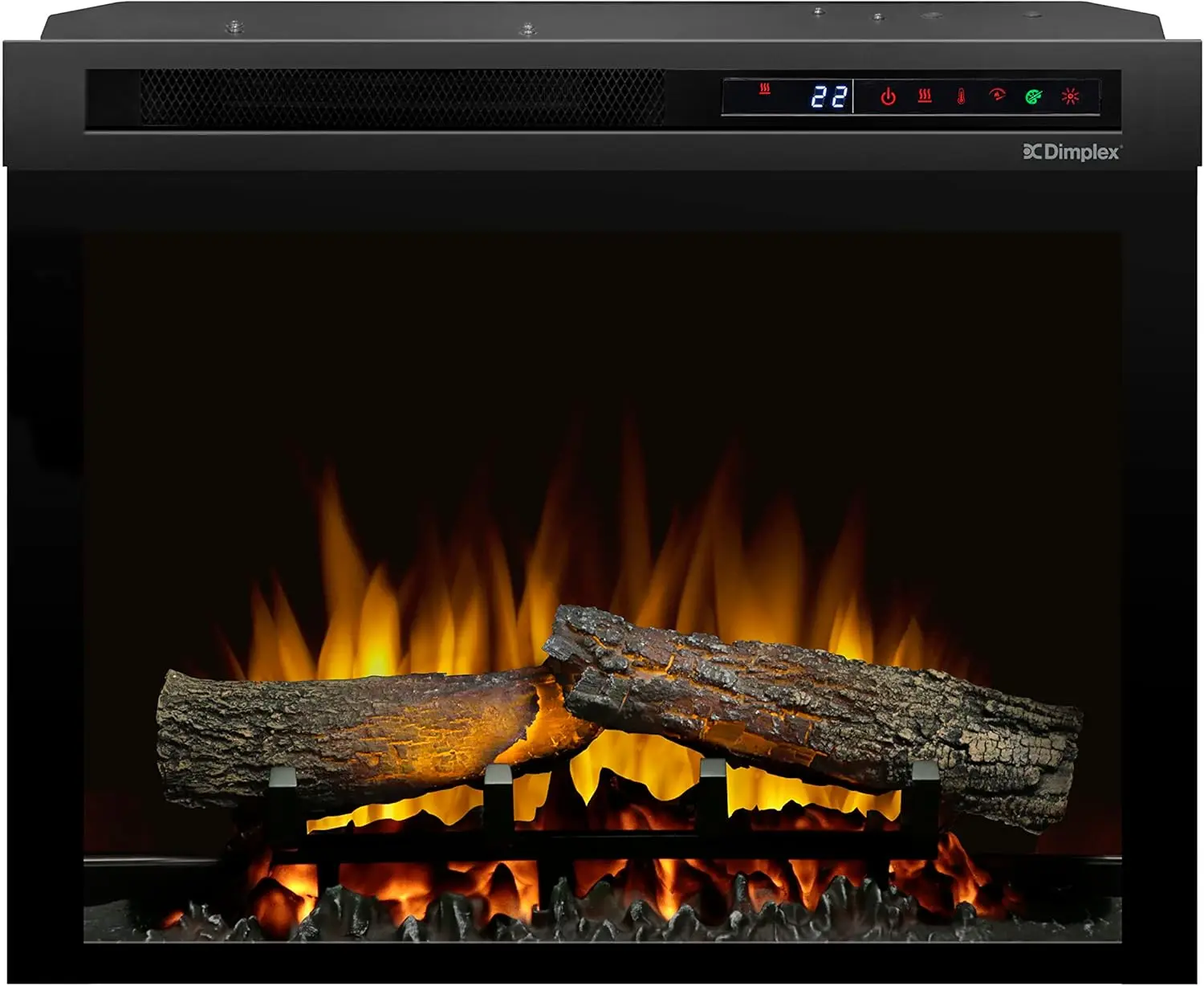 Dimplex 23 Inch Built-in Electric Fireplace Multi-Fire XHD Firebox with Logs and Realistic Multi-Color Flames Model: XHD23L