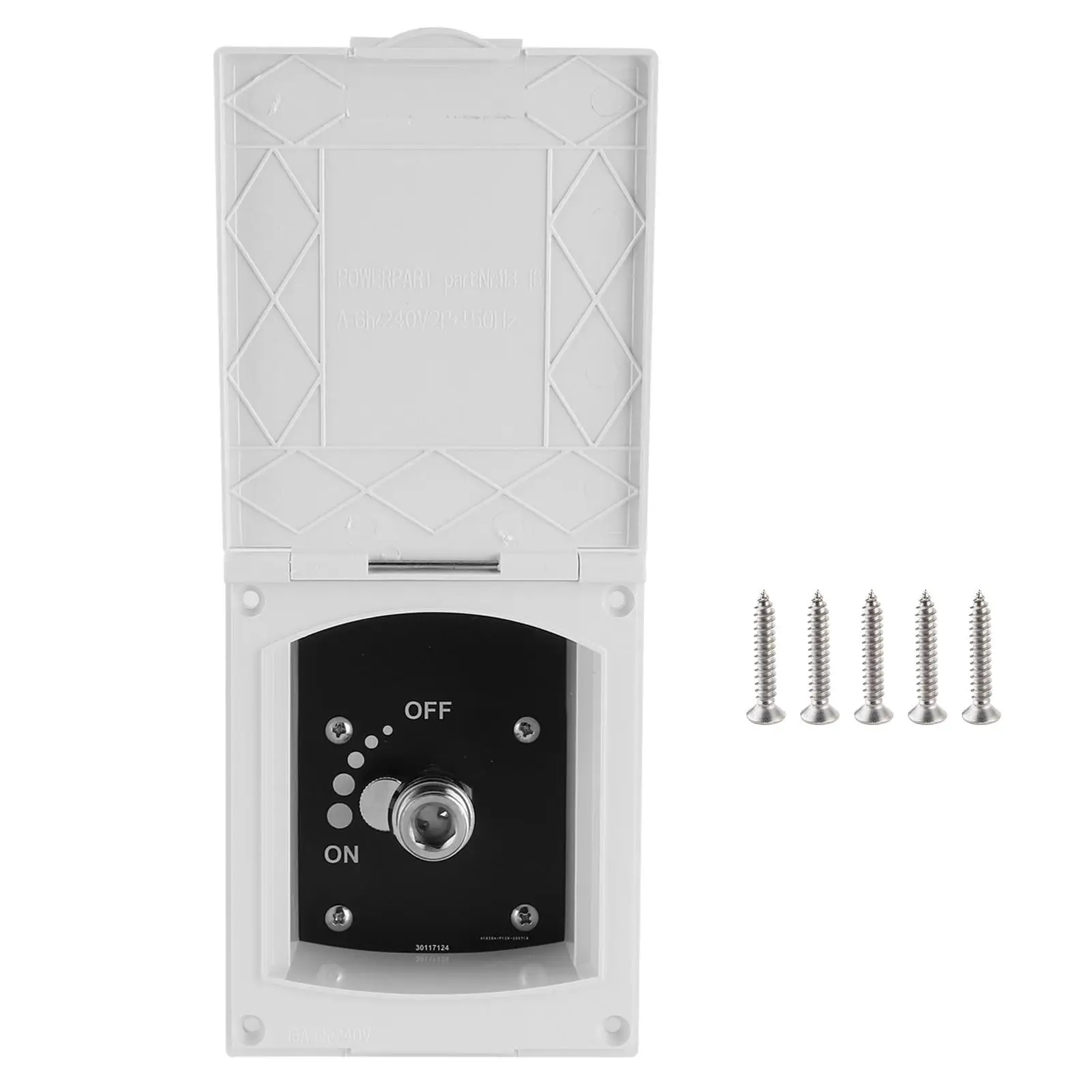 

RV Exterior Shower Box Inlet & Outlet - for White for caravan Boat Motorhome - 1/2in Interface - No Hose/Head