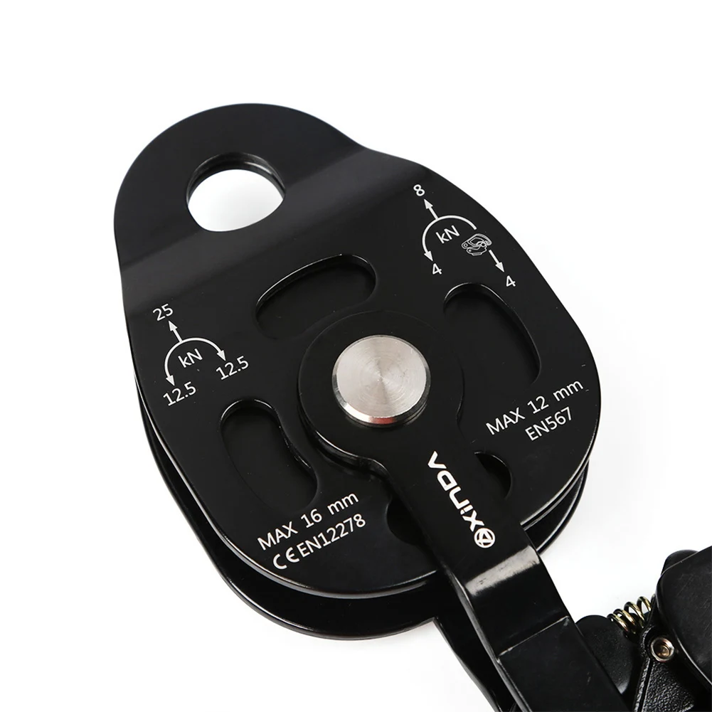 25KN Climbing Lifting Pulley Professional Climbing Pulley Outdoor Rope for Rock Climb High Altitude Heavy Transport