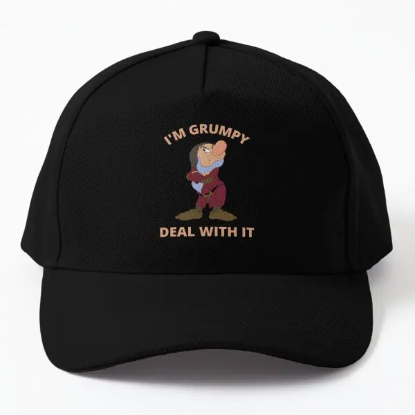 

I Am Grumpy Deal With It Funny Saying Baseball Cap Hat Czapka Sun Spring Casquette Hip Hop Outdoor Boys Bonnet Snapback