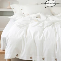 3pcs  100% cotton bedding set Double Duvet Cover Set 220x240 Solid Twist Cotton King Size Bedding Set Quilt Cover Set 4