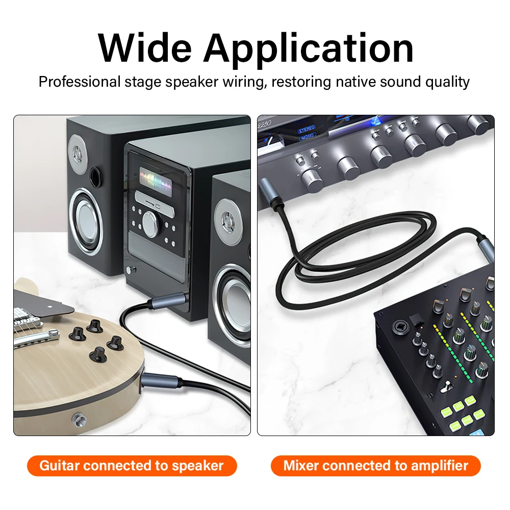 Premium 6.35mm Audio Cable for Mixer and Electric Bass Guitar – Multiple Lengths Available