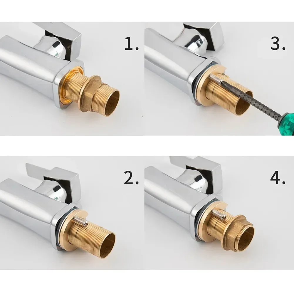 New Tap Faucet Fixing Fitting Kit C Type Tap Faucet Anti-loosing Nut Cap Kitchen Home Wash Basin Tool Fastening Circlip Washer