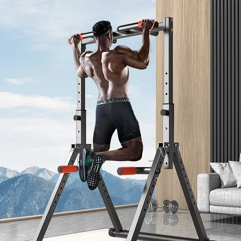 Horizontal Bar Household Indoor Pull-up Frame Without Punching Hanging Bar Floor Folding Single and Parallel Family Fitness