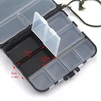 1PC Fishing Tackle Bait Storage Boxes, Portable Double-Sided Lure Hook Organizer, Mini Utility Lures Fishing Box 2
