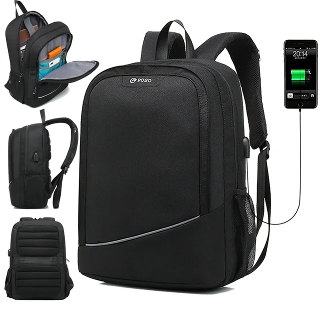 Mochila para ordenador portátil de 15,6 pulgadas para hombre, morral  escolar de nailon con carga Usb, resistente al agua - AliExpress