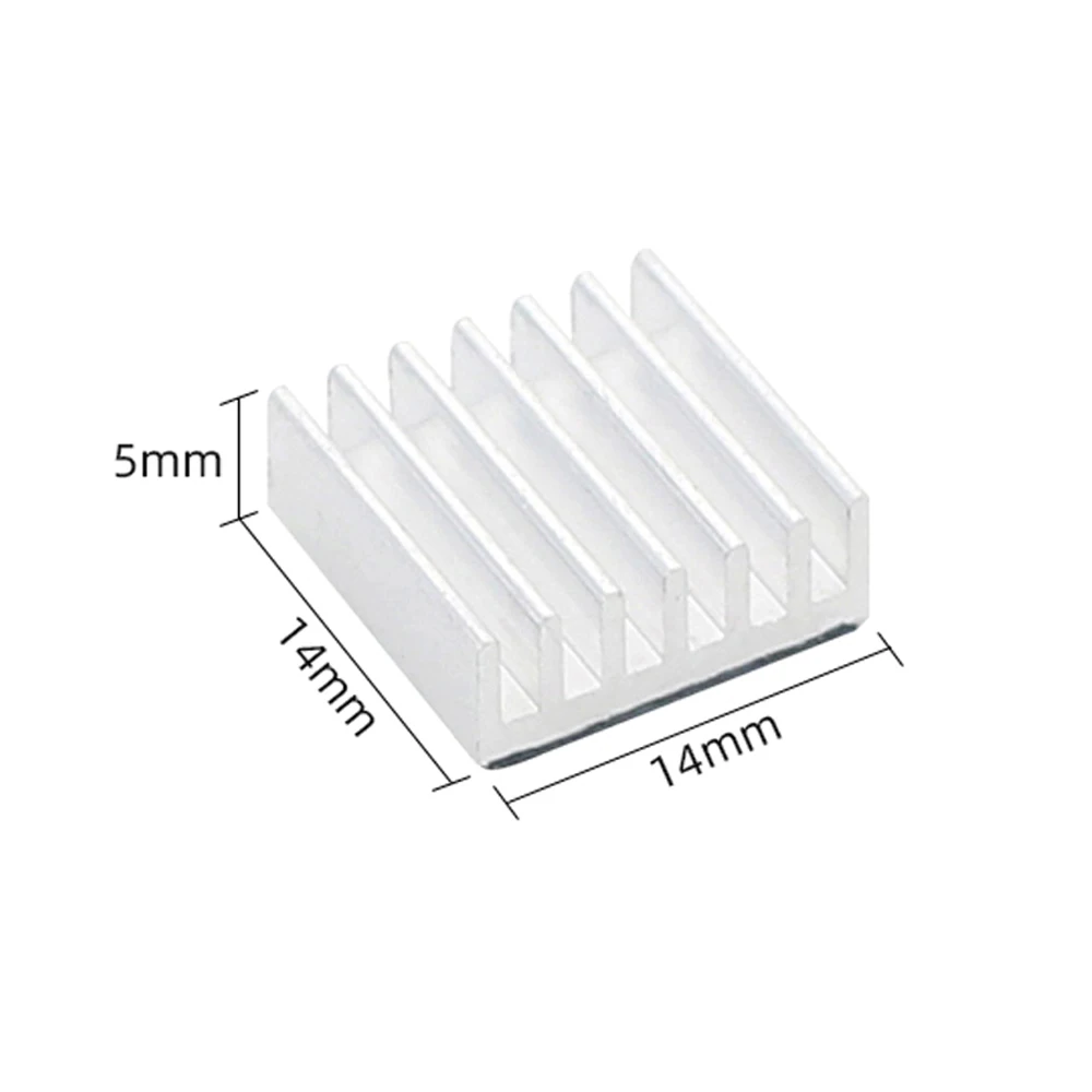 Orange Pi Heatink for CPU Passive Cooling 14x14 x6 MM Aluminum Heat Sink Cooler for OPI Zero 3 2 Banana Pi Raspberry Pi 4 3