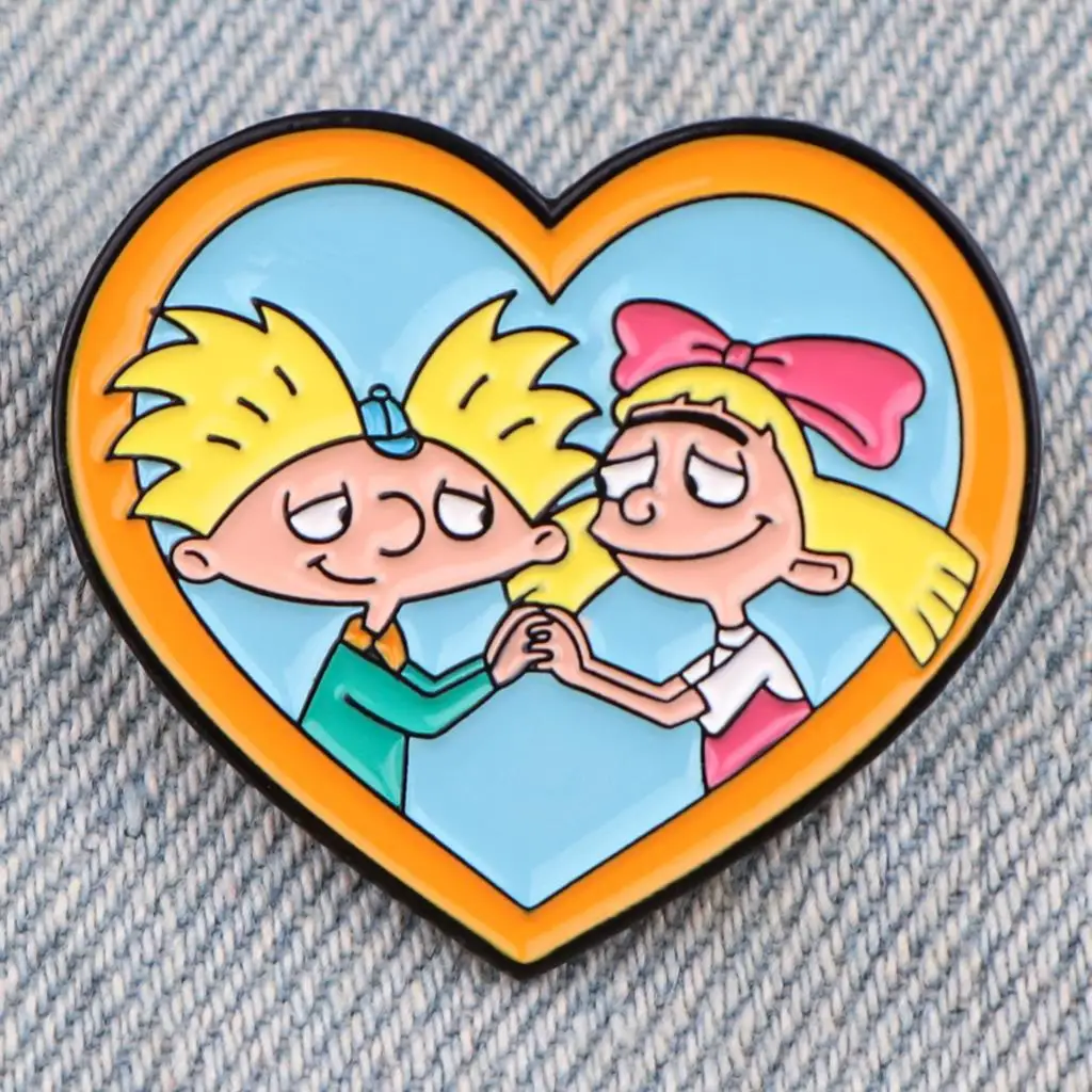 

Heart-shaped Enamel Pin Badges Brooches for Women Cartoon Lapel Pins for Backpacks Fashion Jewelry Accessories Gifts