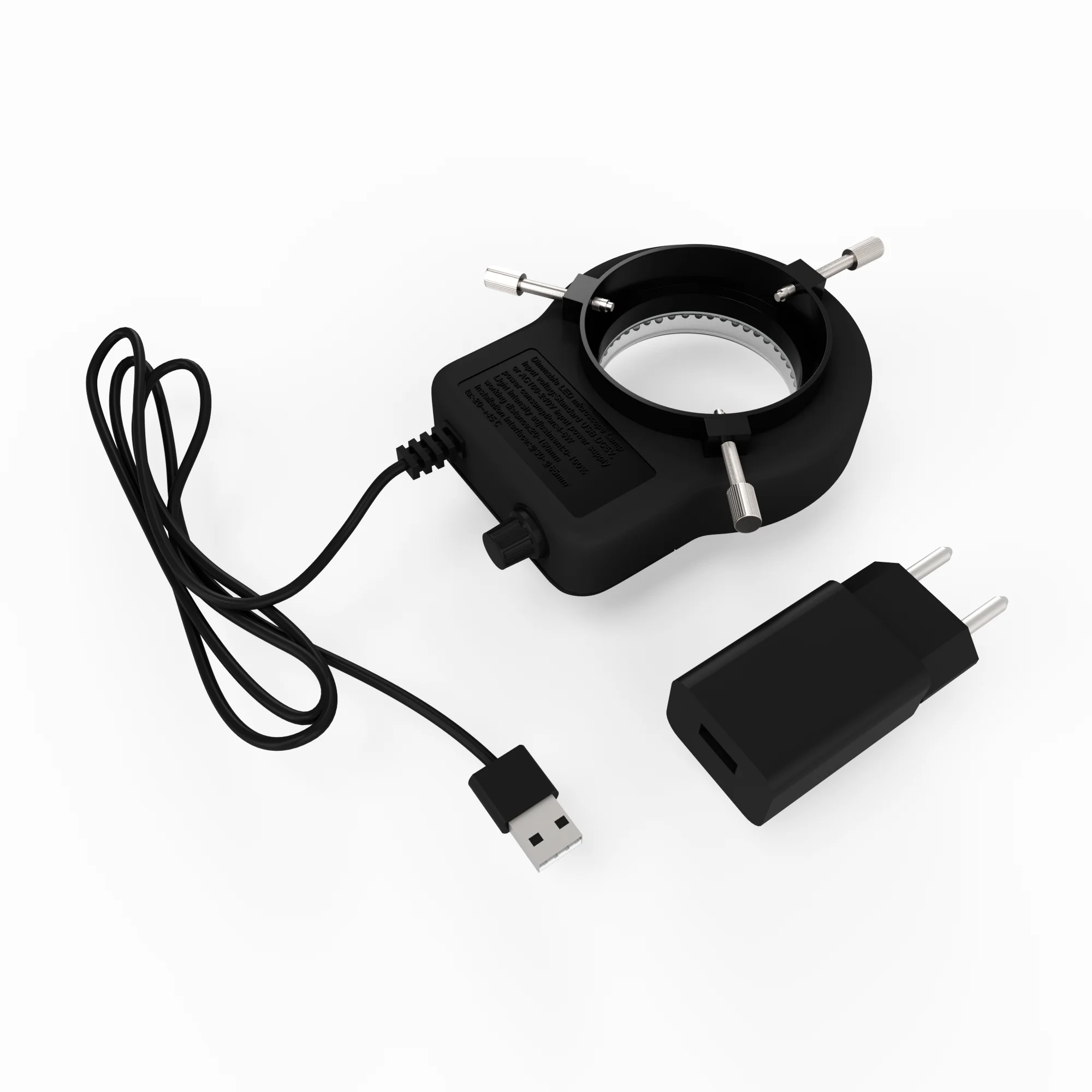 RF4 Microscope Adjustable 144 LED Lighting Industrial Binocular Stereoscopic Lens Magnifying Glass Ring Light Source 2