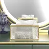 1pc Glass Tissue Box Ornament Bedroom Desktop Tissue Box Living Room, Bathroom, Dining Room Desktop Paper Box Home Decor 3