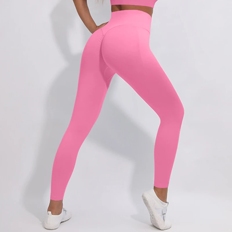 Seamless Leggings Leggins Push Up Rosa Seamless Yoga Pants