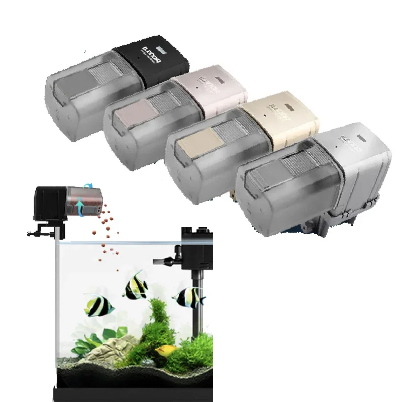Ilonda Wi-Fi Remote Intelligent Fish Tank Feeding, Offline Aquarium Timing  Feeder APP Supports 24 Languages Battery