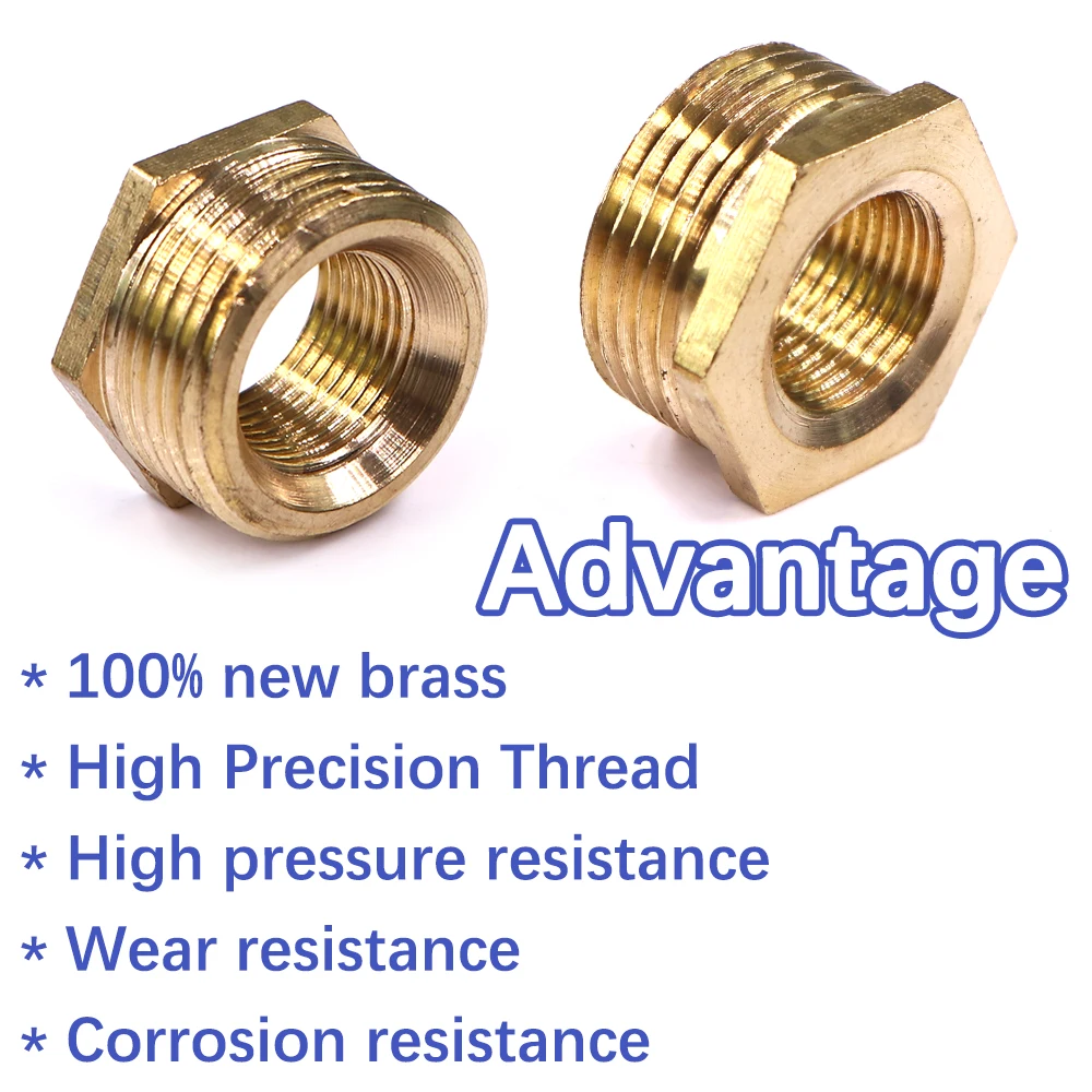 Brass Pipe Fittings Male to Female Thread Reducing Hexagon Bush Bushing For Fuel Water Gas Oil 1/8" 1/4" 3/8" 1/2" 3/4" 1" 1.5" 2" pipe fitting,water pipe fitting,hose pipe fitting