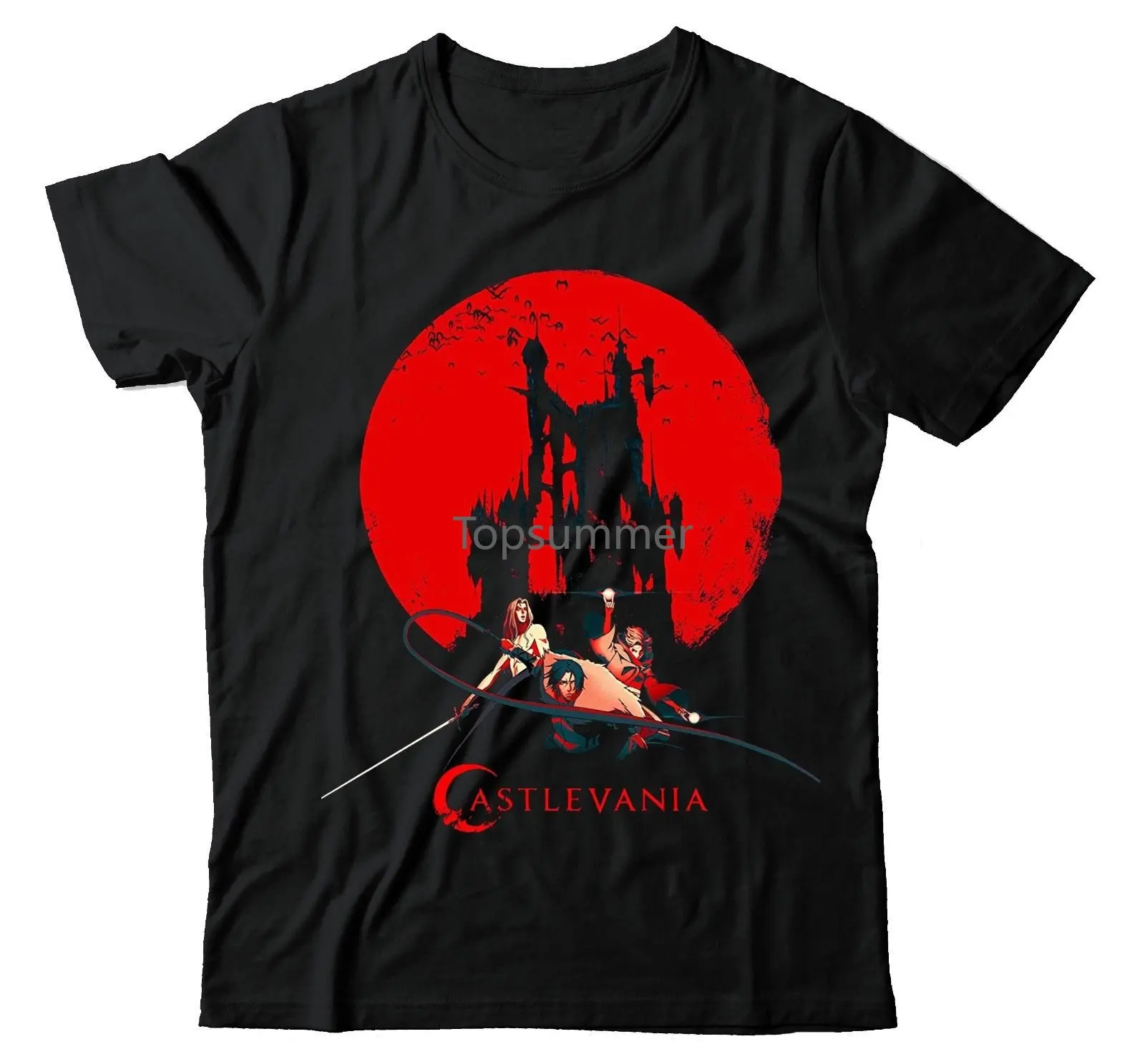 

Castlevania Anime Dark Medieval Fantasy Blood Moon Unisex T Shirt Black Wsn3 Cool Casual Pride T Shirt Men Unisex Fashion Tshirt