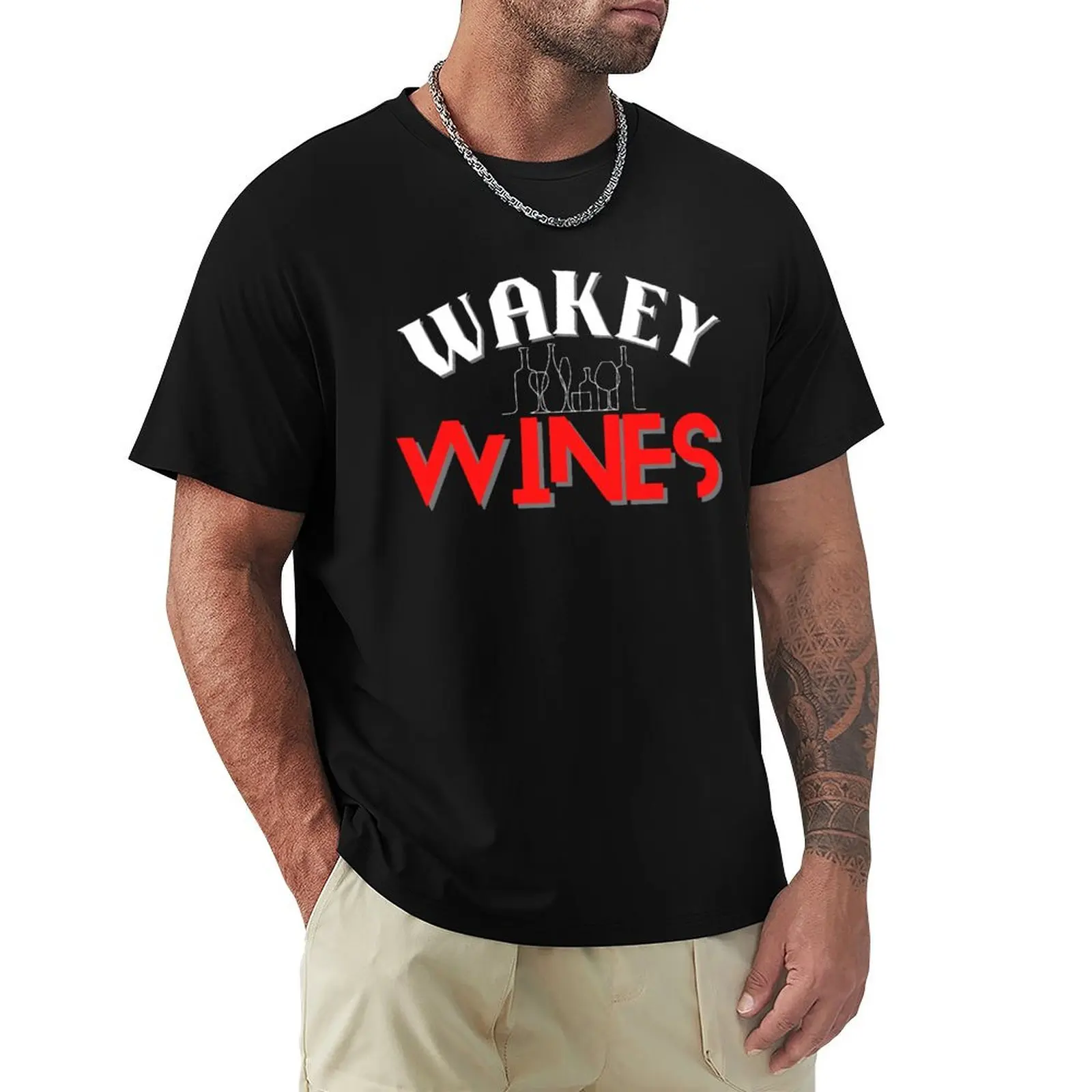 

Wakey Wines T-Shirt for a boy plus sizes aesthetic clothes t shirts for men graphic