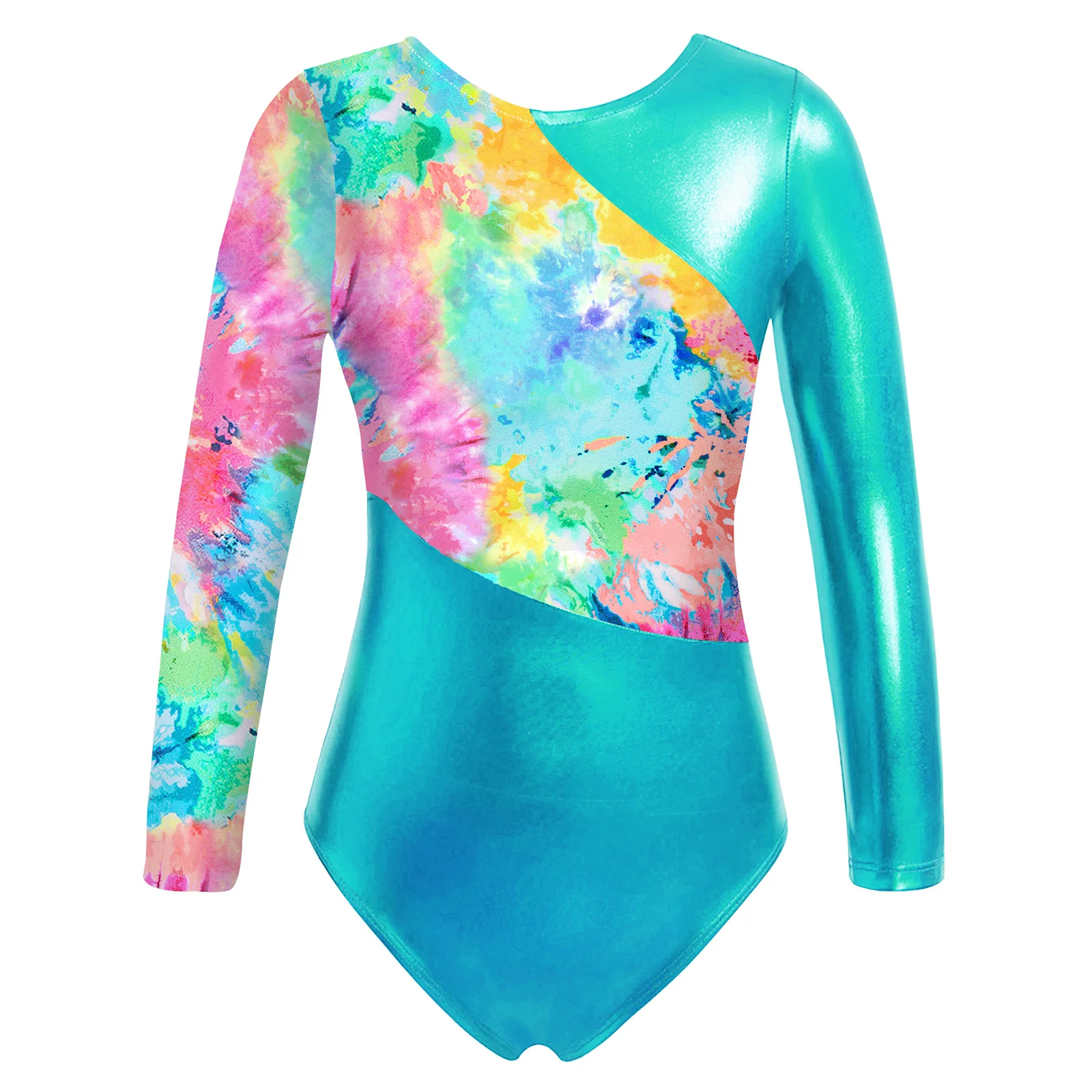 

Kids Girls Ballet Dance Gymnastics Leotard Long Sleeve Figure Skating Jumpsuit Workout Competition Stage Performance Dancewear