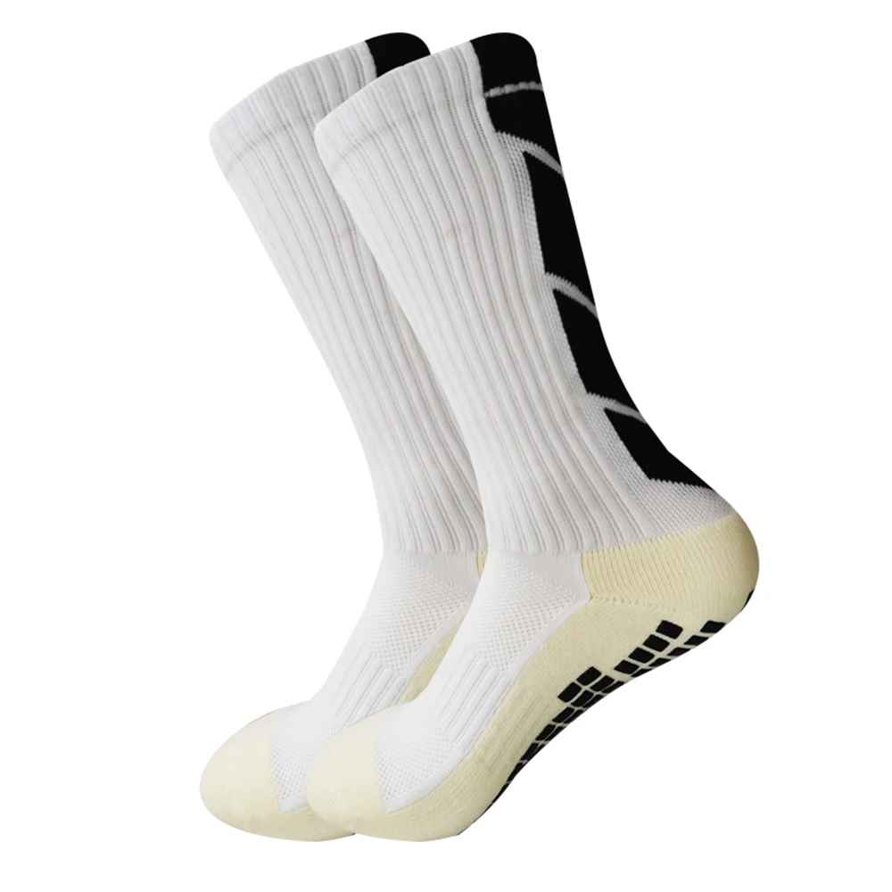 Anti slip band design football socks paired with mid calf anti slip football sports bicycle sports men's socks 1 pair