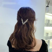Luxury Shining Crystal Hair Clip For Women Korean V Shape Buckle Hairpins Girls Hair Accessories Headwear Fashion Ornaments Gift 6