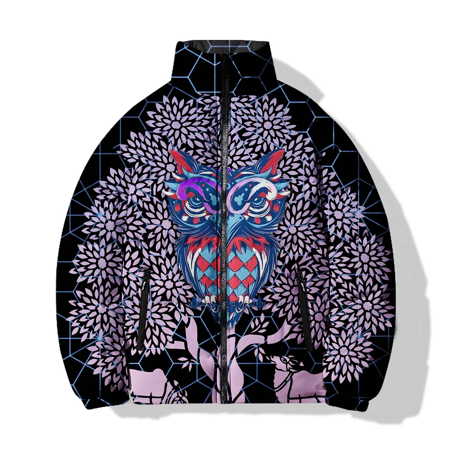 Ropa de algodón de moda para hombre Chaquetas con estampado de pájaros personalizadas para hombre Abrigos de hombre modernos y cómodos Abrigos de invierno para hombre Parkas