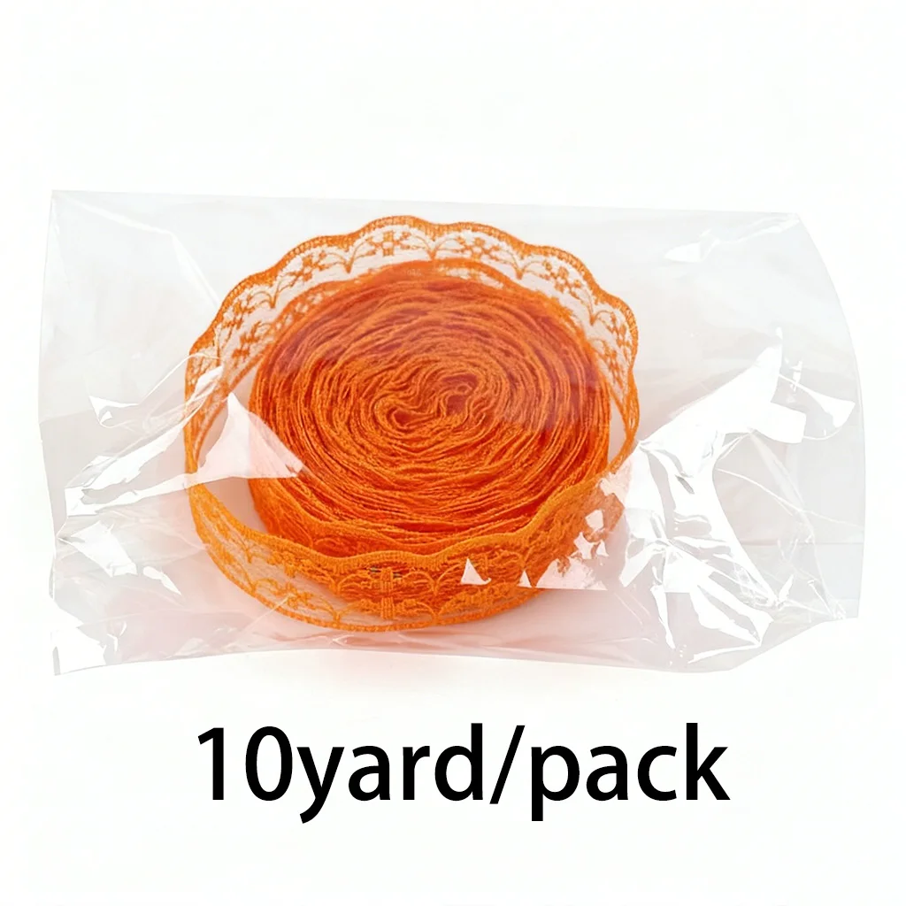 (10 야드/롤) 2.25cm 흰색 레이스 fabWebbing 장식 사랑스러운 선물 포장 면 소재