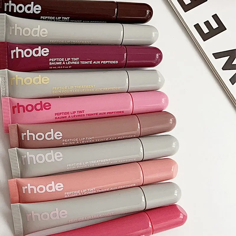 Rhode Lip Glossy Oil Plump Moisturizing Lip Glaze Long Lasting Cinnamon Roll Jelly Bean Lipstick Care Products For Women