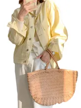 

Cream Yellow/Black Gray Denim Jacket Women Early Spring 2022 New Korean Version Niche Casual Lapel Long Sleeve Tops N1514