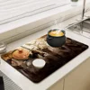 L-Lord of the Rings Kitchen Draining Mat Non-slip Drain Dish Mats Coffee Pad Heat Resistant Placemat Dinnerware Dustproof Pads 2
