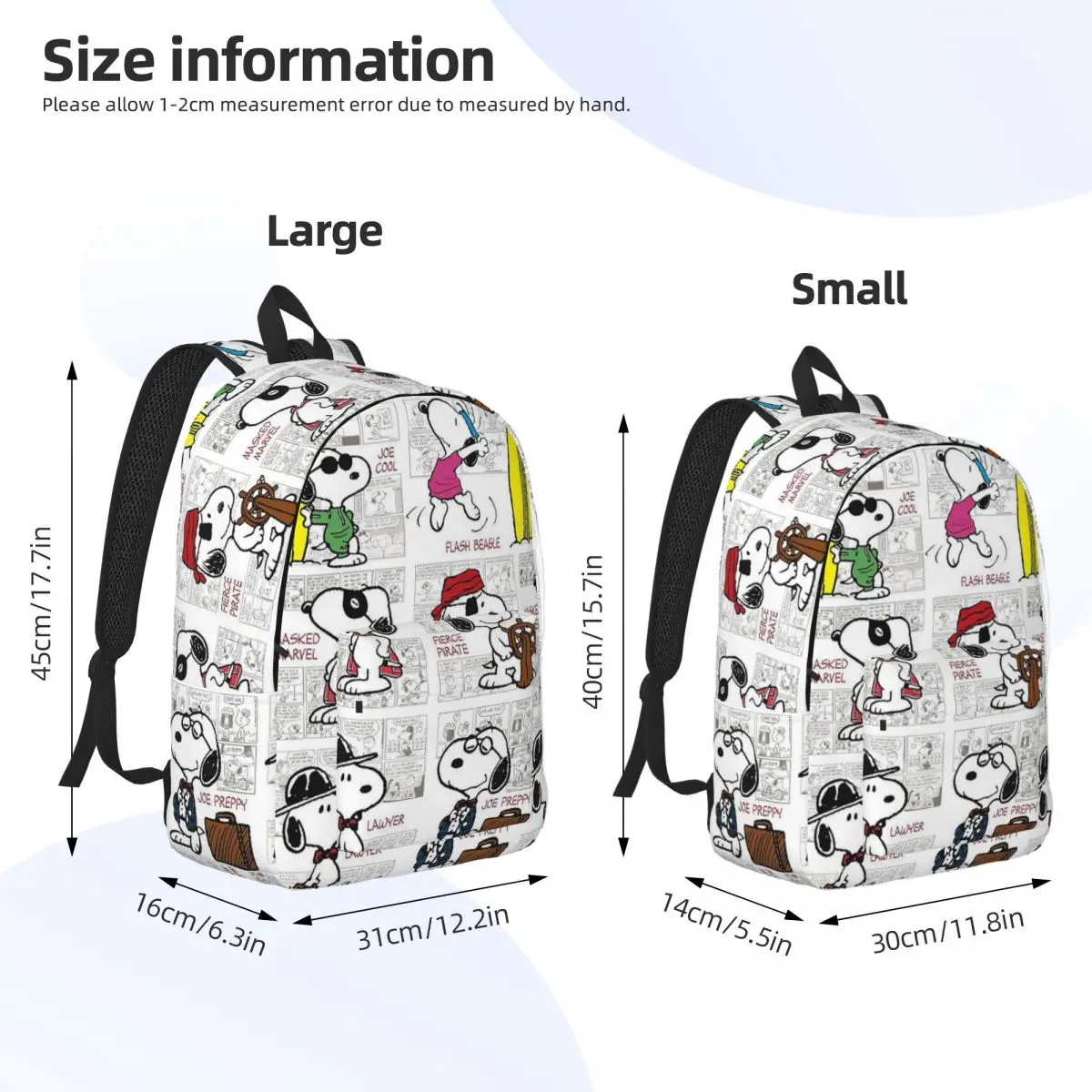 Peanuts 13 Inch Laptop Backpack — Snoopy & Charlie Brown Design, Padded Sleeve For Commute & Travel - View #10