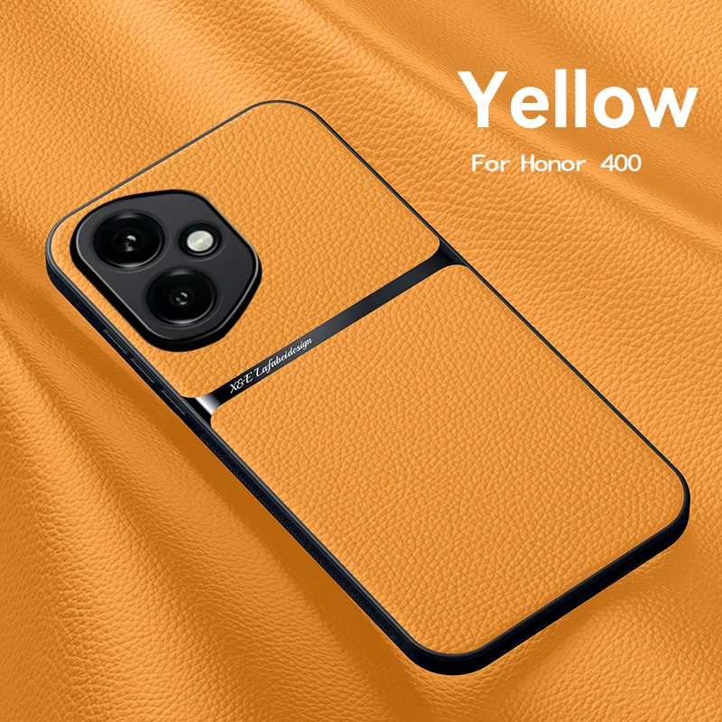 Premium Genuine Leather Texture Solid Color Magnetic Anti-Fingerprint Phone Case