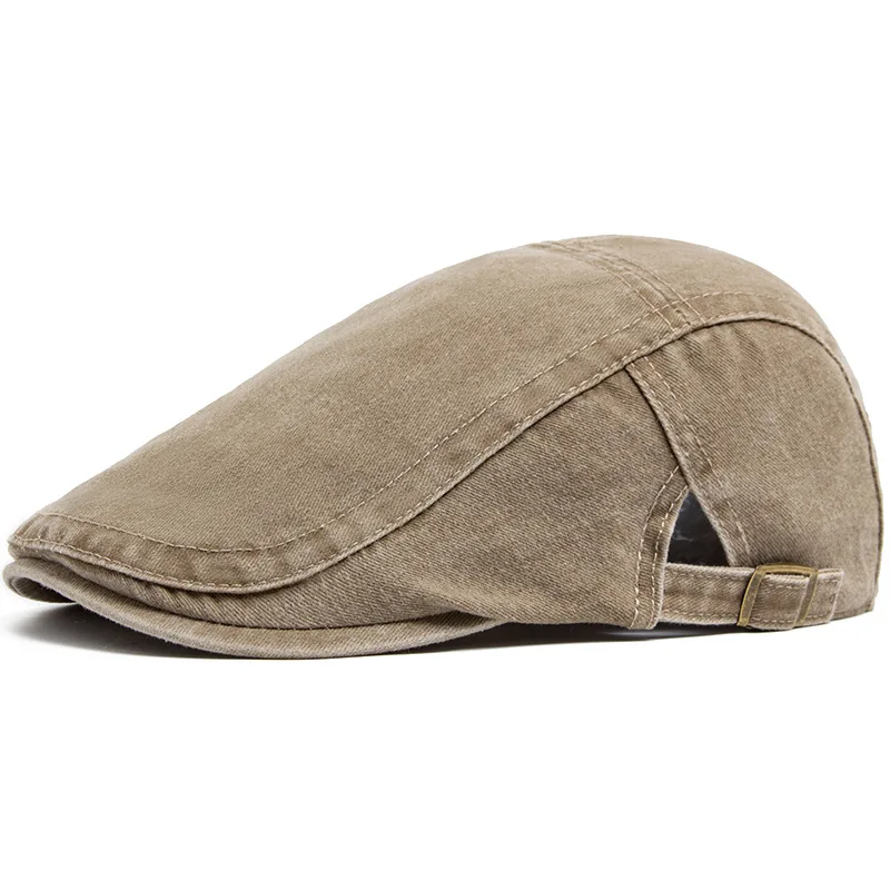 Hot sale Vintage Painter Beret Unisex Fashion Flat Visor Cap Casual Autumn Retro Cotton Solid Newsboy Hat Summer Adjustable