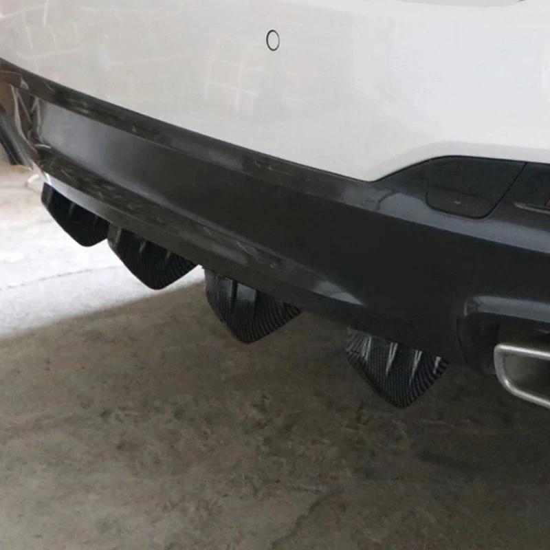 4 pz Auto Universale Triangolare Spoiler Posteriore Nero Anti-collisione Paraurti Posteriore Diffusore Automotive Telaio Spoiler Accessori Auto - immagine 3