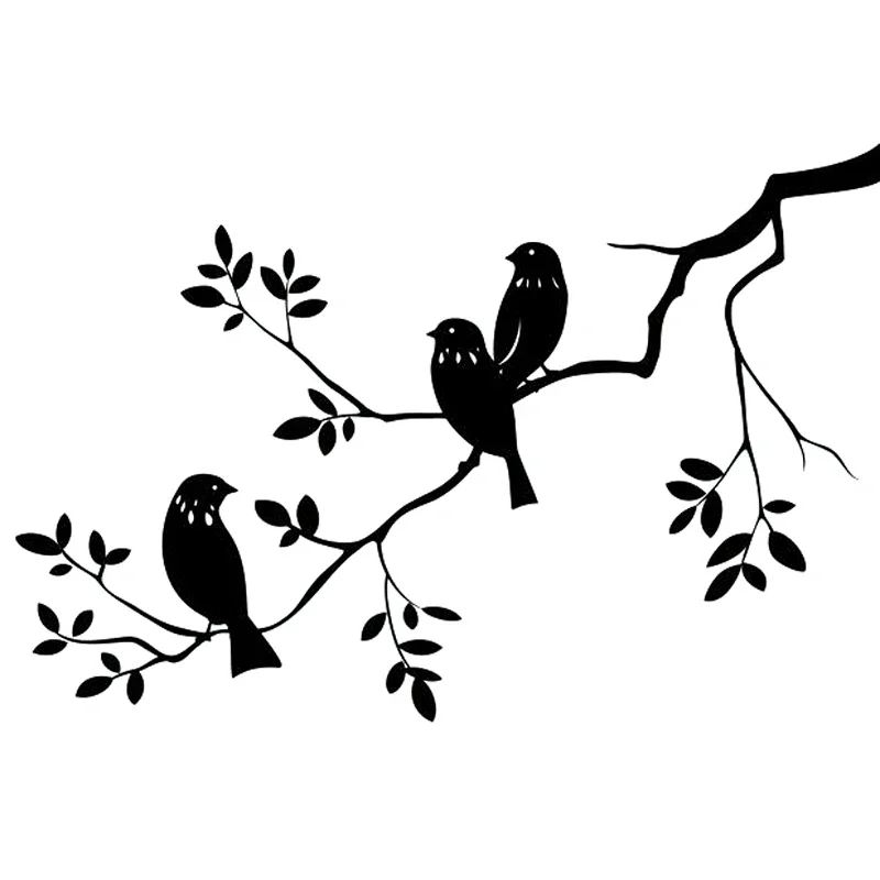 

Car Sticker Bird Pattern on Branch Accessories Custom Stickers Vehicle Supplies Exterior Parts Decals Stylish, Personality, PVC
