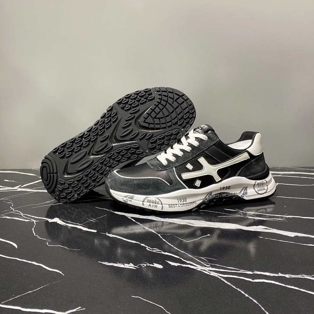 PREMIATA New First Cowhide Youth Casual Sneakers Fashion Color Block Men's Shoes for men sneakers 3