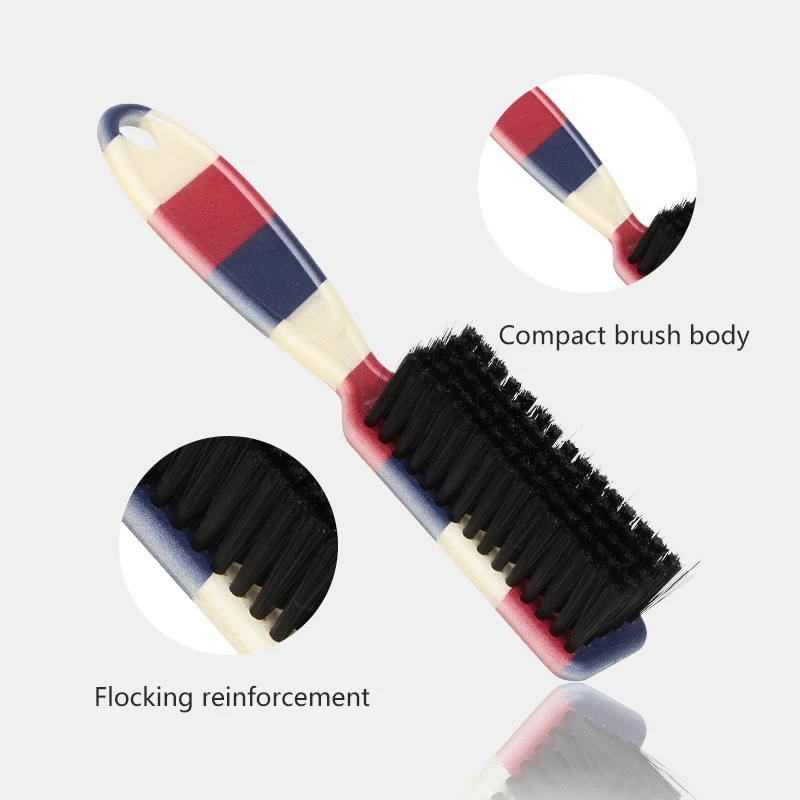 Pettine per styling barba da uomo Spazzola da barbiere professionale alla moda a strisce in crine di cavallo Spazzola per pulizia specifica Accessorio per strumento da parrucchiere - immagine 3