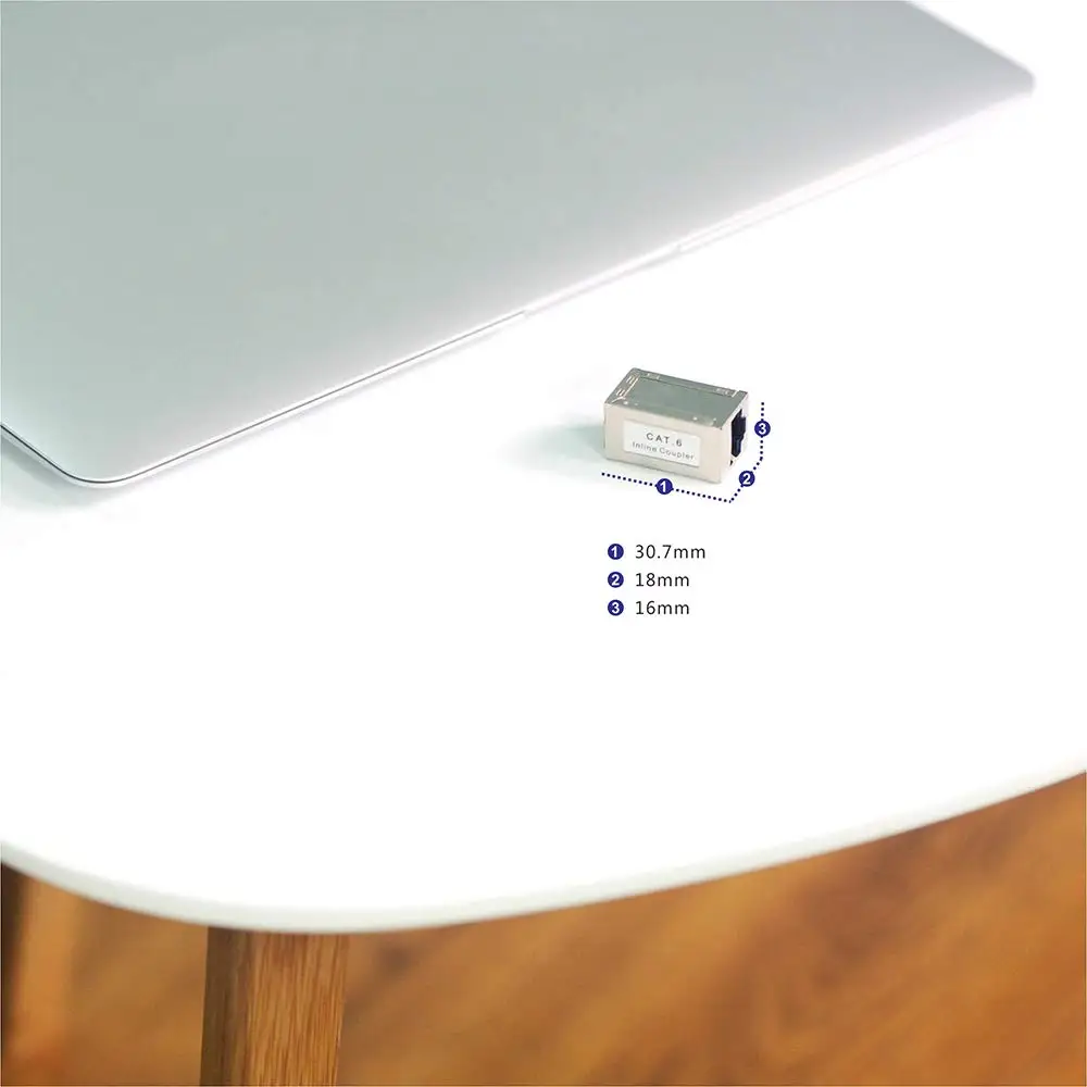 RJ45 Cat6 커플러 실드형 10팩, 이더넷 케이블 연장기 CAT6/CAT5E/CAT5 인라인 커플러 PoE 암-암 커넥터 실리콘 재질