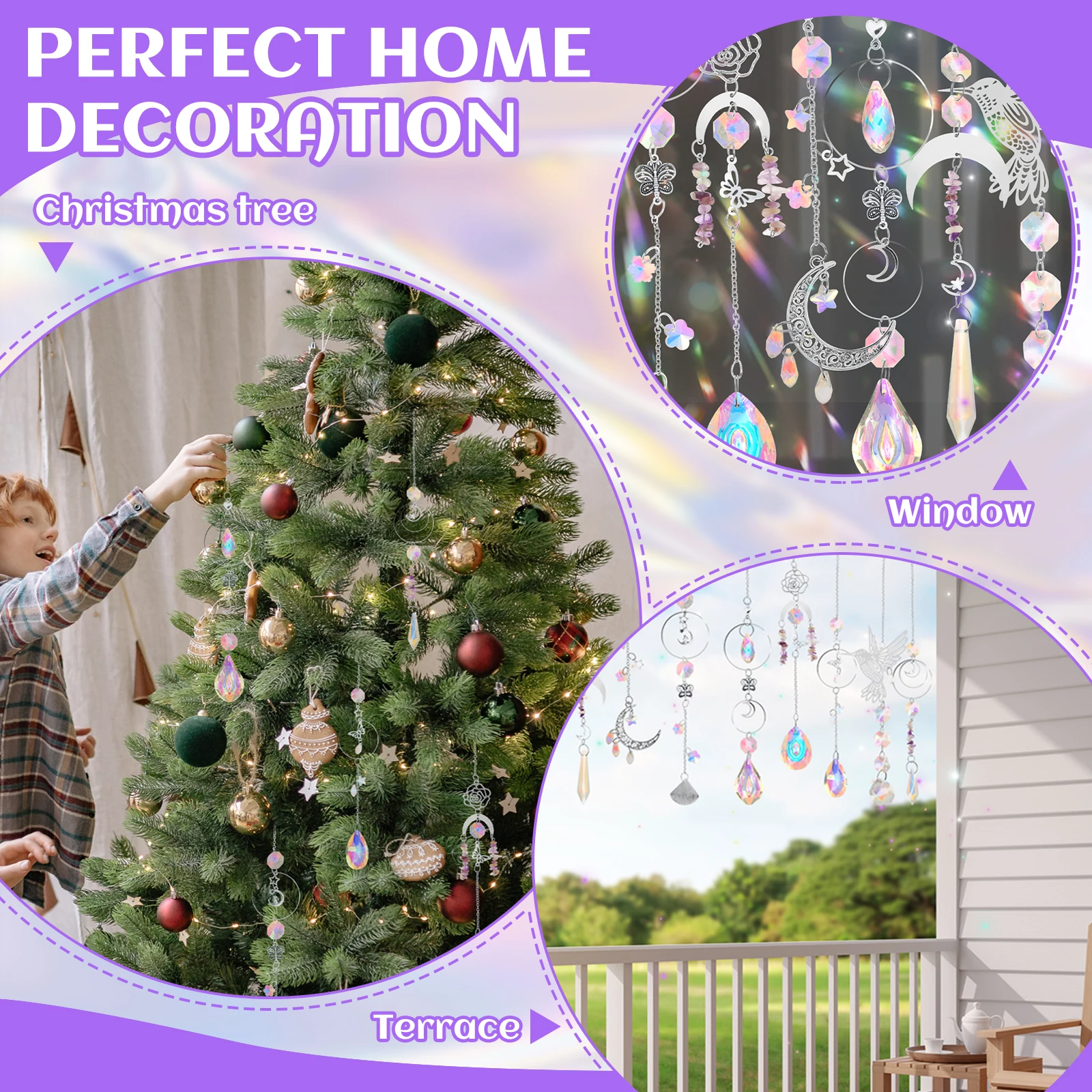 401Pcs DIY Suncatchers Beautiful Sun Catchers Making Kit Complete Suncatcher Making Set Creative DIY Suncatcher Kits Decorative