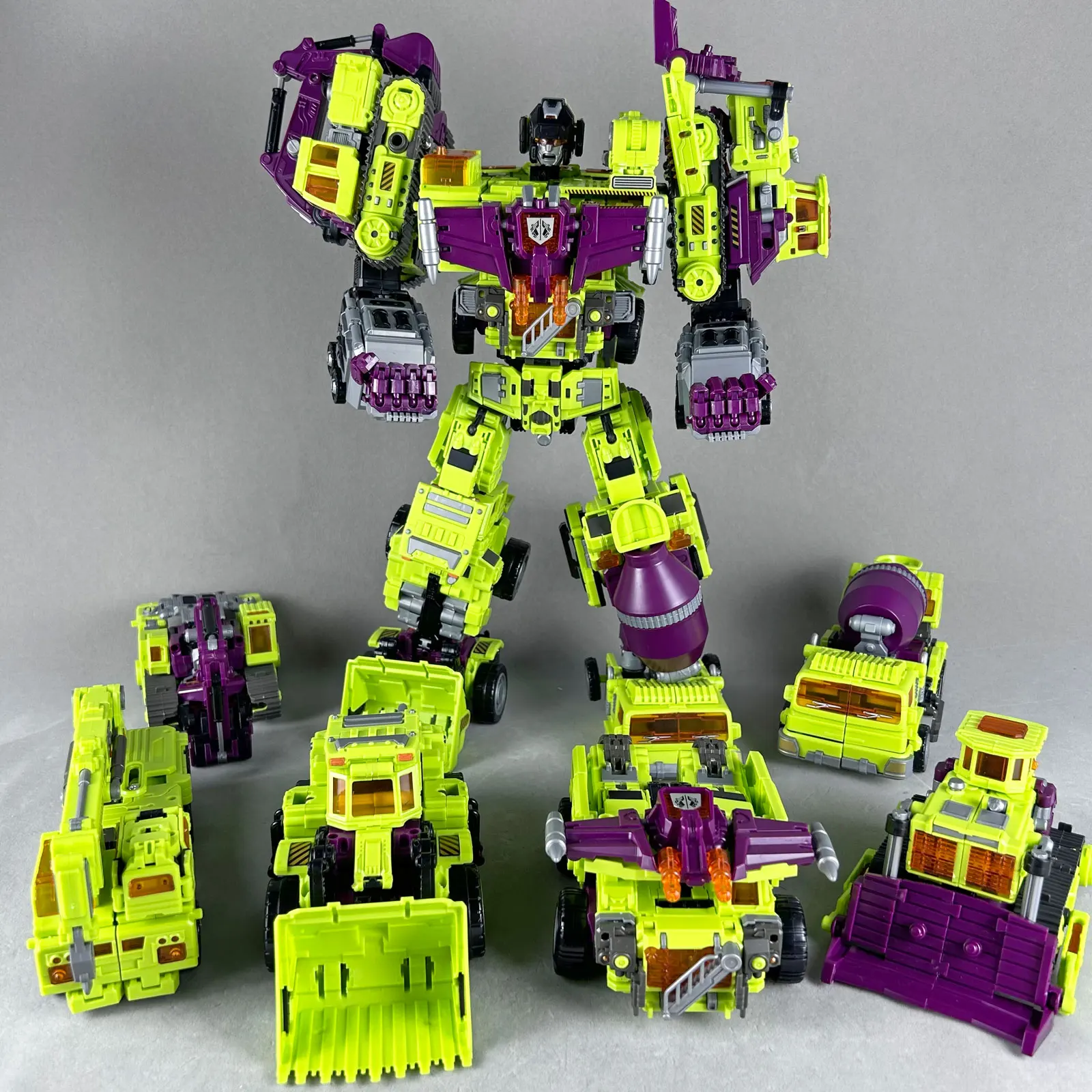 

6 IN 1 NBK 42CM Devastator Toy Transformation KO Robot Car combination Action Figure excavator Blender Model Kid NO BOX