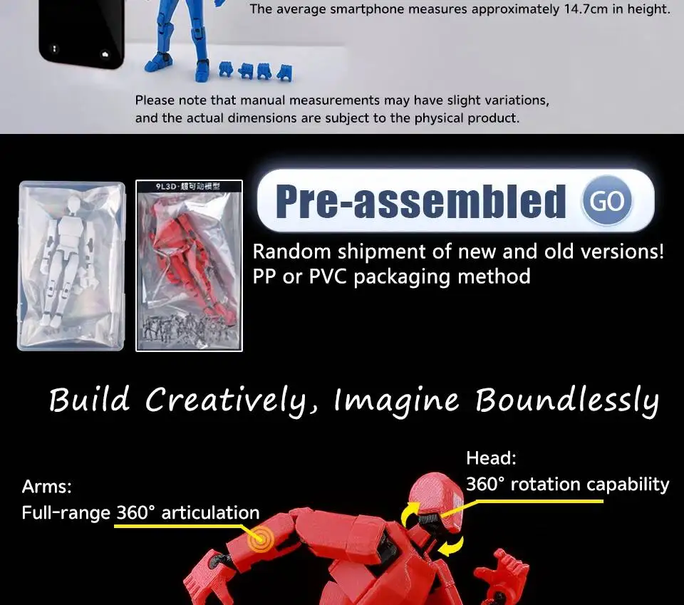 9L3D Gedruckte NEWInvincibles Tech Jacker Titan13 Lucky13 Actionfigur Dummy13 Motorrad Mehrteiliges Sammlermodell Spielzeug T13 – Detail 2