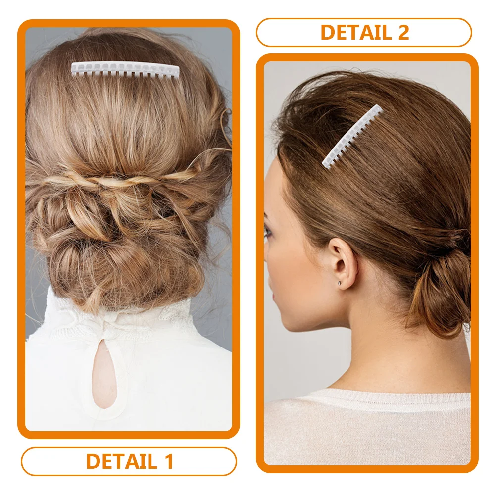 50 Pcs Transparent Plastic Hair Combs For Wedding Veil Headpiece_voghion.com