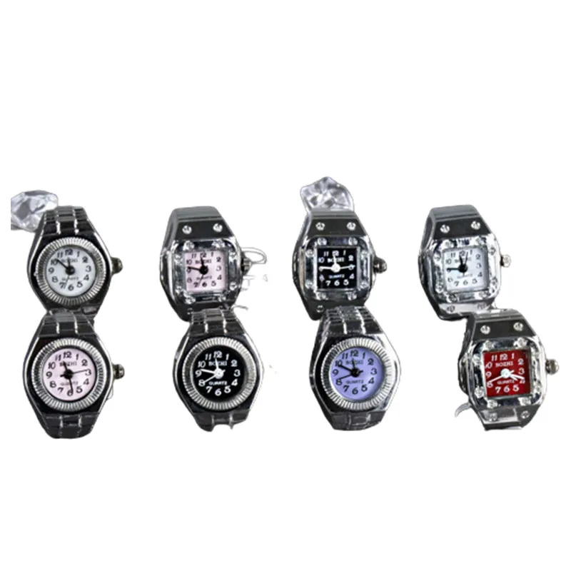 

Винтажные наручные часы в стиле панк, мини-часы с эластичным ремешком из сплава, часы, ретро римские Кварцевые часы с кольцом для adко