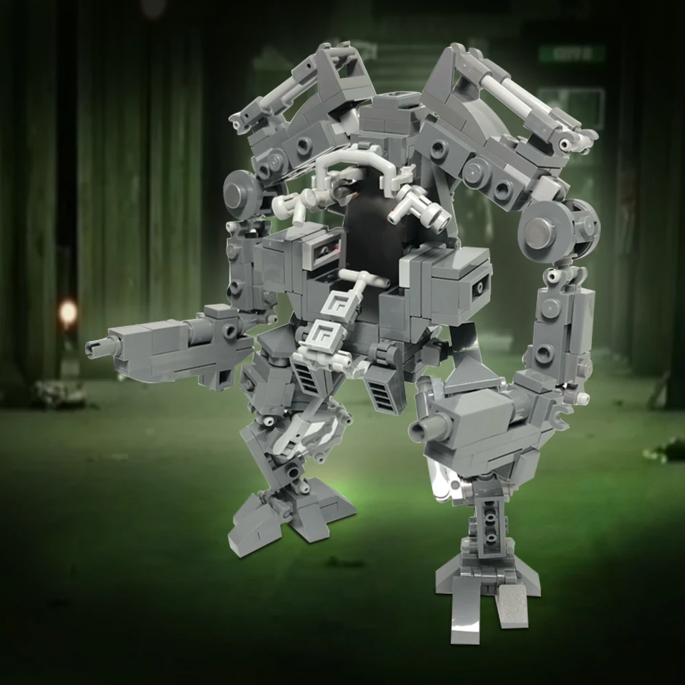 Moc-Unité Du Personnel Blindé, Échelle De Figurine Apu, Robots Armés, Construction De Nuits, Machine À Film Et À Télévision, Jouet En Brique Kokor, Ca