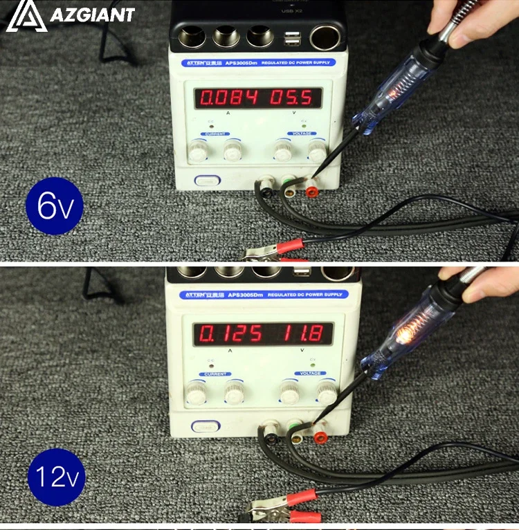 Automotive Copper circuit testing Car Light Lamp Voltage test light electrician line repair tool 12V 6V DC electric test pen car light tester voltage test pen
