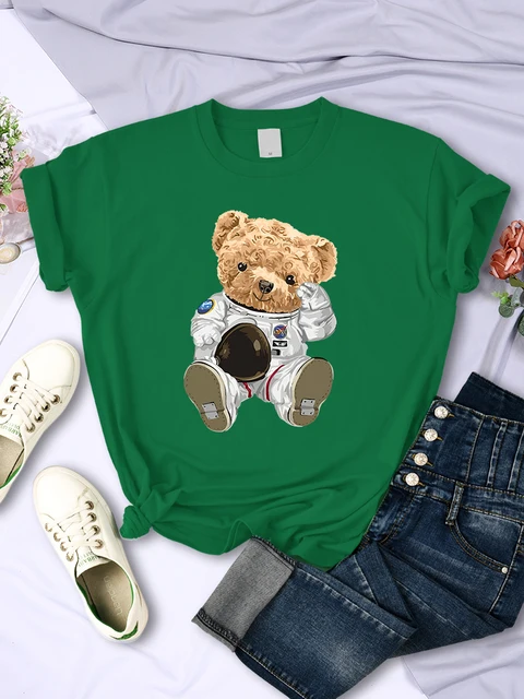 Lovely Golf Teddy Bear T Shirt Casual Man/women Tee T-Shirt Short Sleeve  Cotton Tshirt - AliExpress